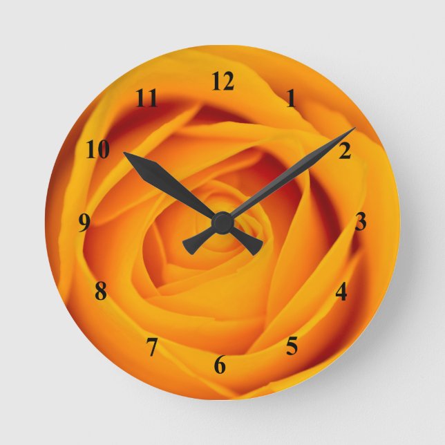 Horloge murale acrylique rose jaune (Recto)