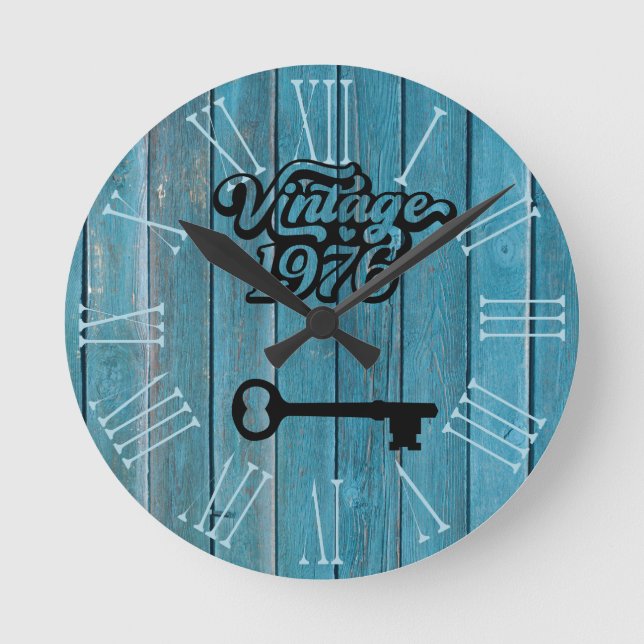 Horloge murale acrylique Vintage 1976 (Recto)