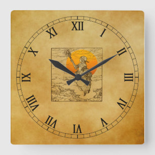 Horloge murale acrylique vintage Halloween Witch