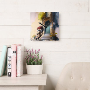 Horloge murale "Adventurous Little Explorer" - Un 