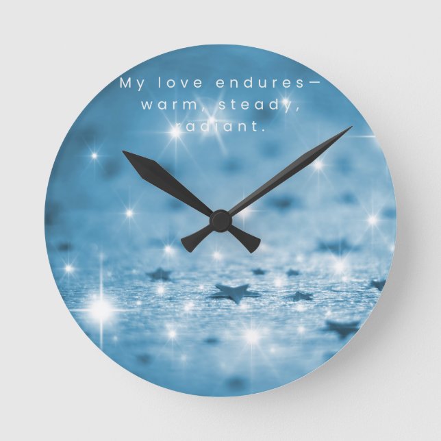 Horloge murale affirmation angélique – Mon amour d (Recto)