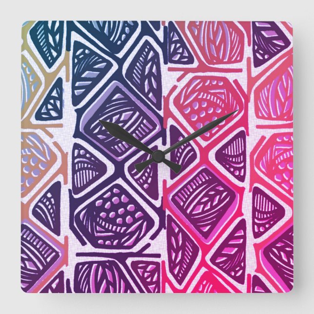 Horloge murale africaine de motif (Recto)