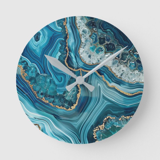 Horloge murale Agate sarcelle (Recto)