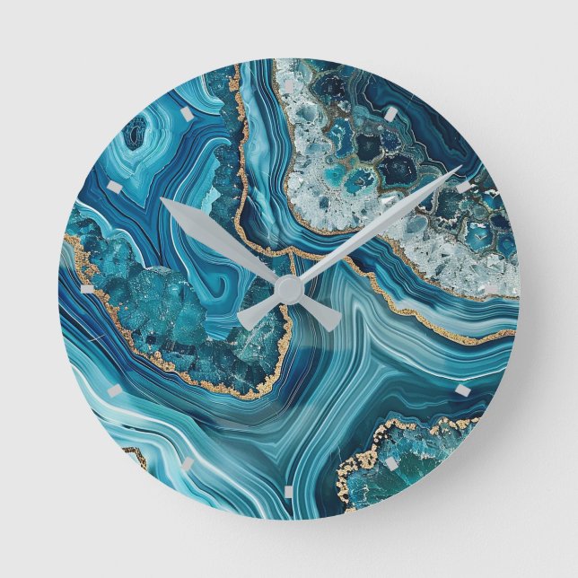 Horloge murale Agate sarcelle (Recto)