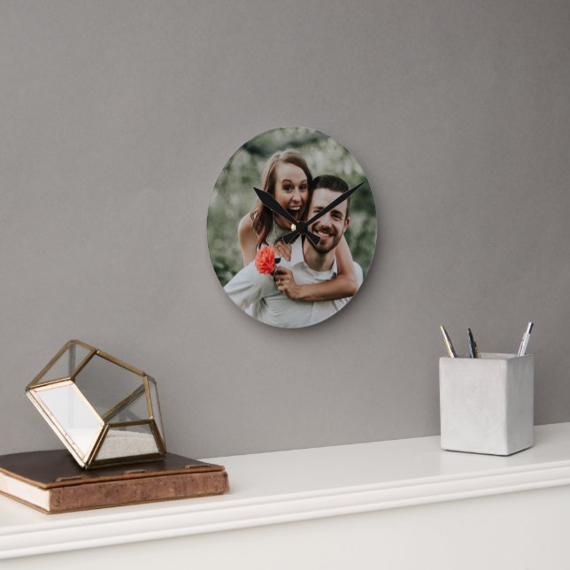 Horloge murale "Ajouter votre propre photo" (Bureau)