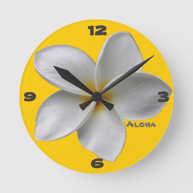 Horloge murale Aloha Plumeria (Recto)