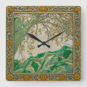 Horloge murale Alps Gold Silver Lapis Ambre Malac