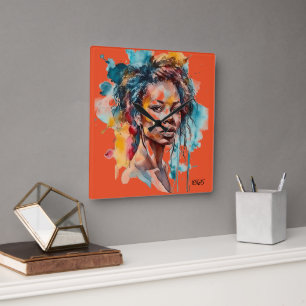 Horloge murale AMÉRICAINE AFRICAINE