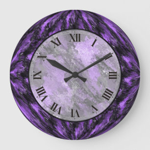 Horloge murale Améthyste violet Faux Marbre