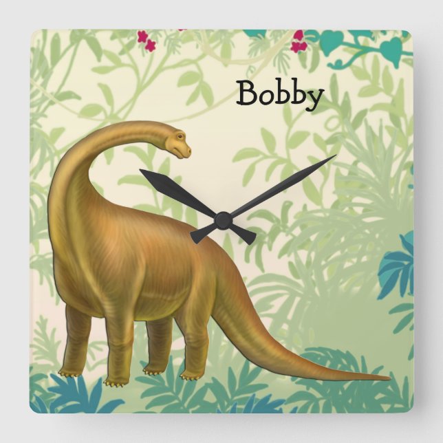 Horloge murale amicale de dinosaure de (Recto)