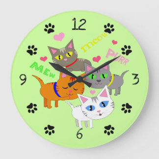 Horloge murale Amoureux des chats