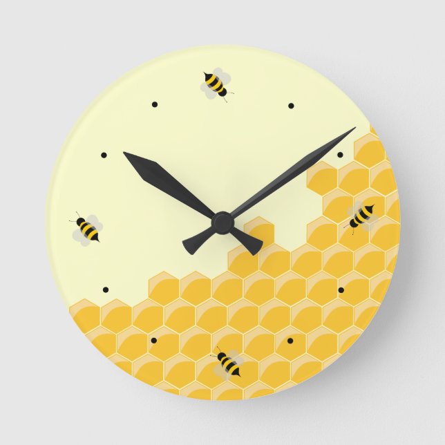 Horloge murale amusante des abeilles Honeypeb (Recto)