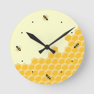 Horloge murale amusante des abeilles Honeypeb
