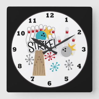 Horloge murale amusante pour les accros du bowling