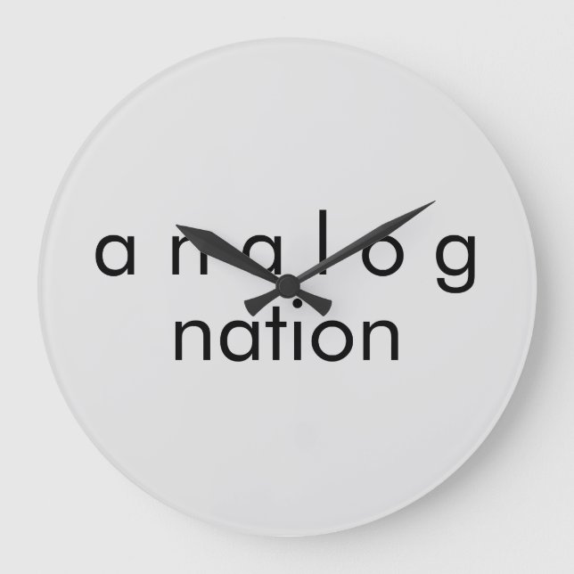 Horloge murale Analog Nation Audio Gray Quartz (Recto)
