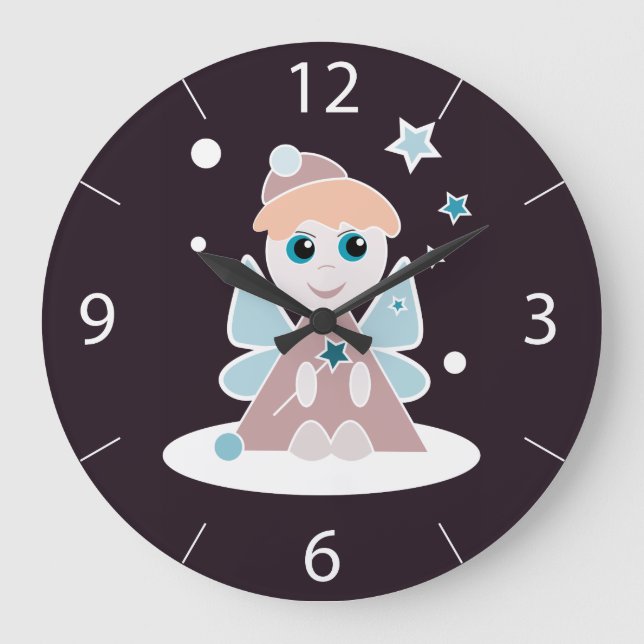 Horloge murale ange de Noël (Recto)