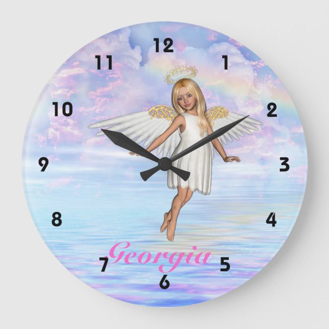 Horloge murale Angel personnalisées - Numérique (Recto)