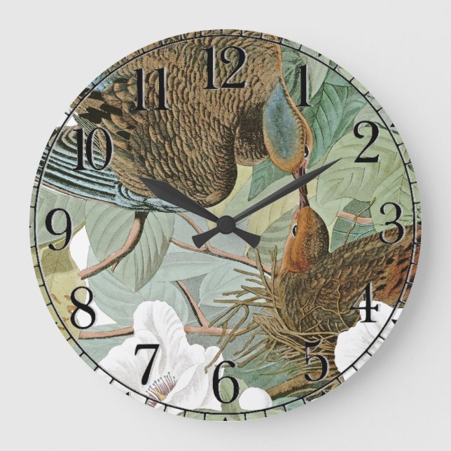 Horloge murale animale de faune d'oiseau de (Recto)