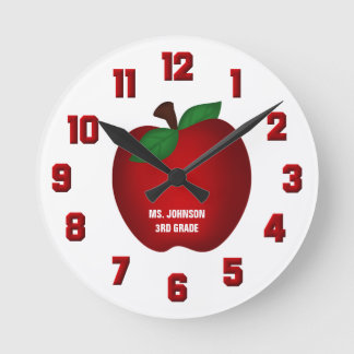 Horloge murale Apple personnalisée