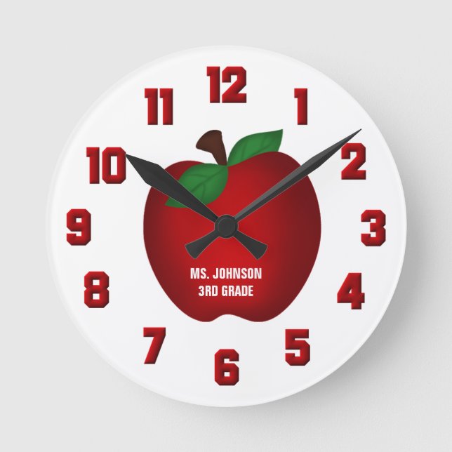 Horloge murale Apple personnalisée (Recto)