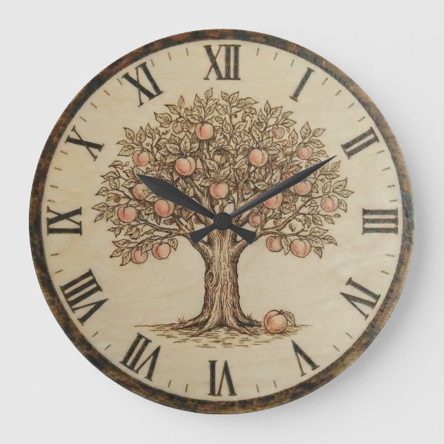 Horloge murale arbre à pêches  (Recto)