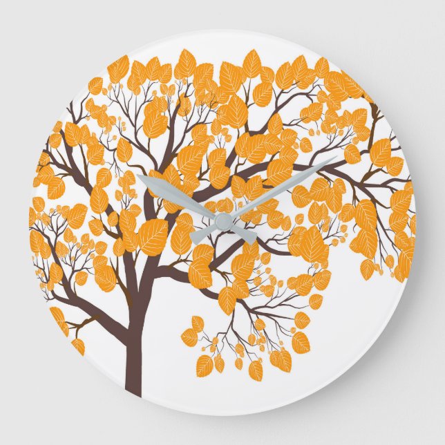 Horloge murale arbre Automne Or (Recto)