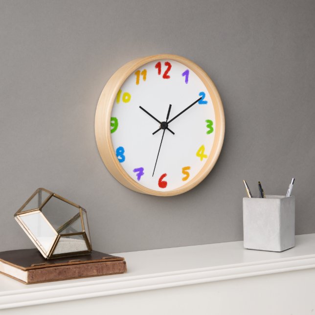 Horloge murale arc-en-ciel (Bureau)