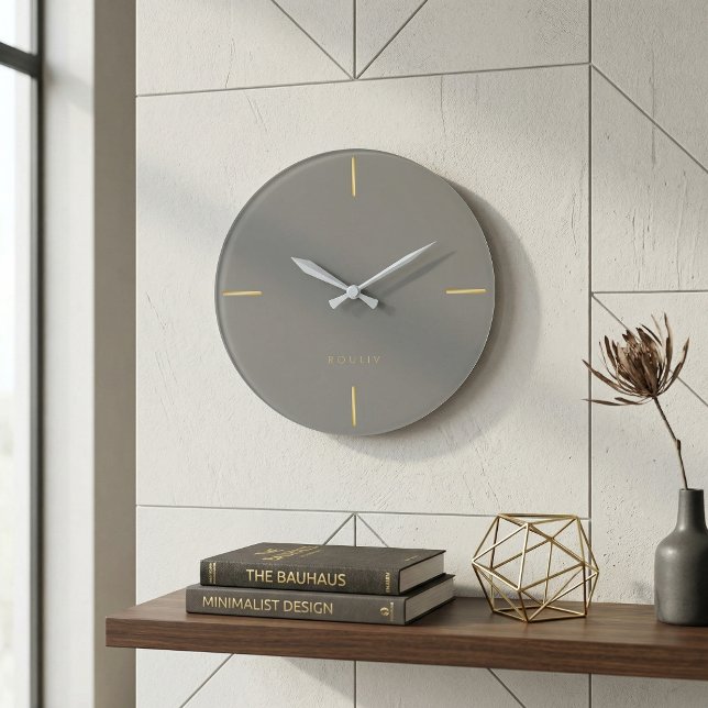 Horloge Murale Architecturale Minimaliste - Modern (Minimalist Architectural Wall Clock - Modern Single Line Art - Quiet Luxury Home Office Decor)