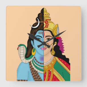 Horloge murale Ardhanarishwara