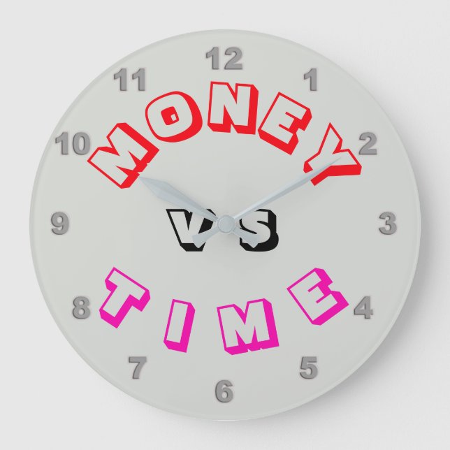 Horloge murale argent contre "temps" (Recto)