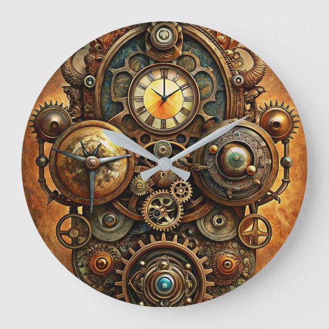 Horloge murale Art Steampunk (Recto)
