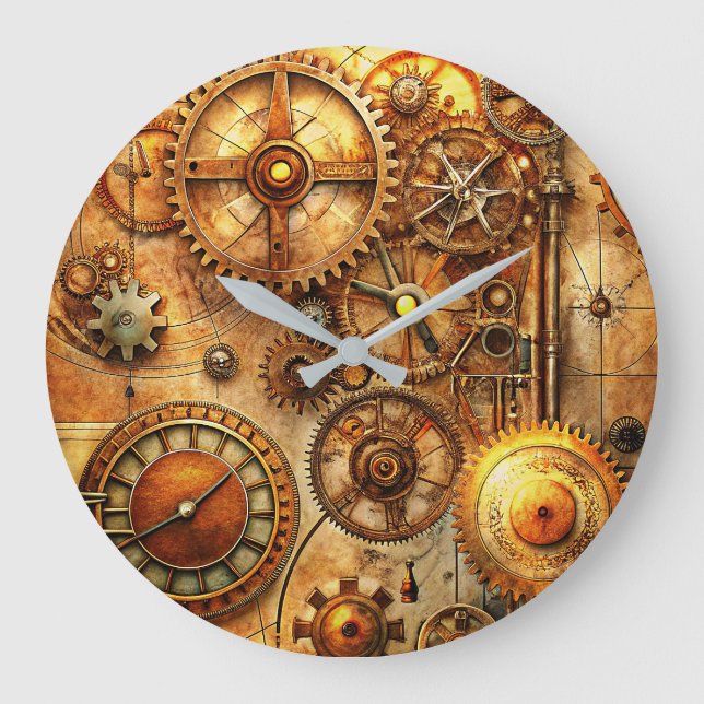 Horloge murale Art Steampunk (Recto)