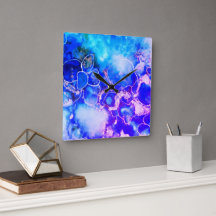 Horloge murale artistique colorée