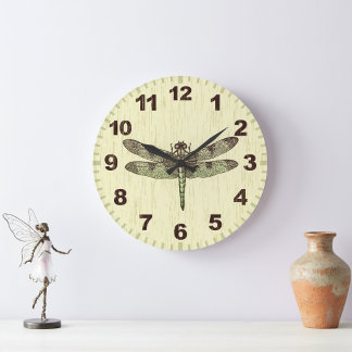 Horloge murale artistique inspirée des libellules