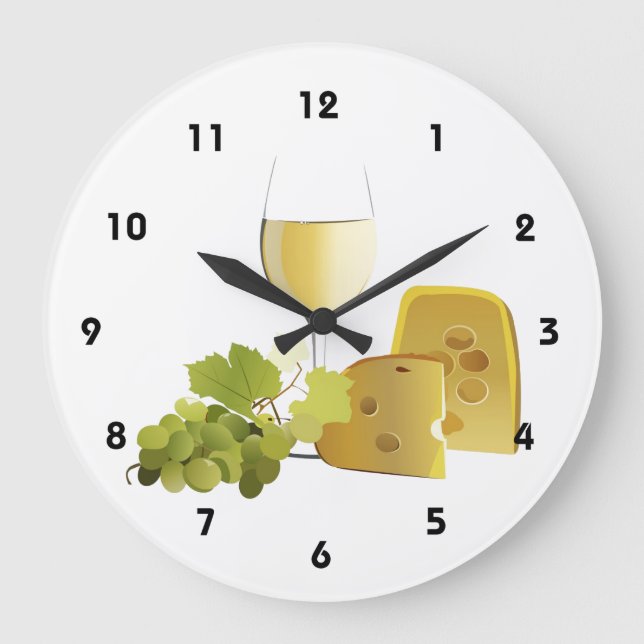 Horloge murale au vin et au fromage (Recto)