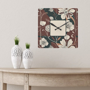 Horloge murale Autumn Noir Blossoms