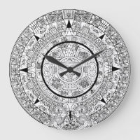 Horloge murale avec calendrier Aztec