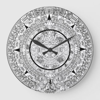 Horloge murale avec calendrier Aztec
