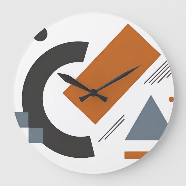 Horloge murale avec design géométrique créatif (Recto)