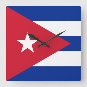 Horloge murale avec drapeau de Cuba