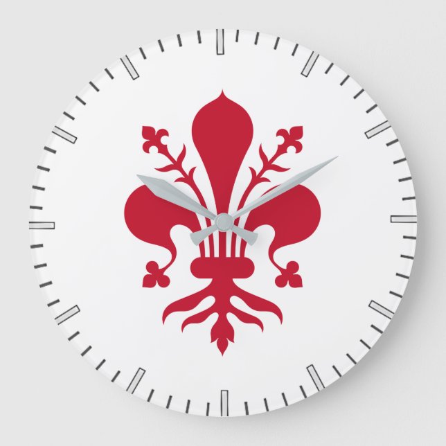 Horloge murale avec Drapeau de Florence, Italie (Recto)