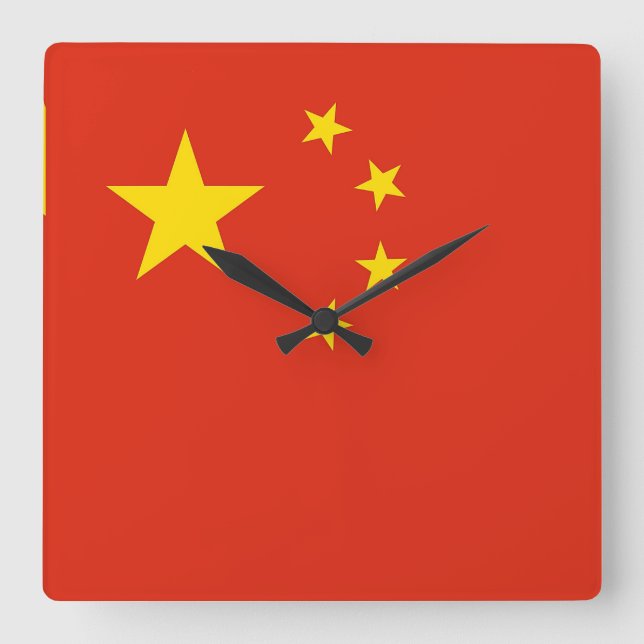 Horloge murale avec drapeau de la Chine (Recto)