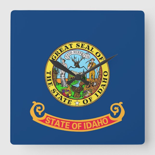 Horloge murale avec Drapeau de l'Idaho, États-Unis (Recto)