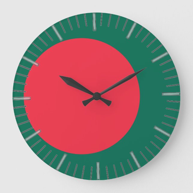 Horloge murale avec drapeau du Bangladesh (Recto)