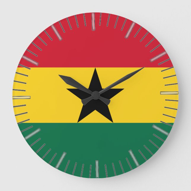 Horloge murale avec drapeau du Ghana (Recto)