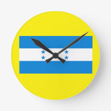 Horloge murale avec drapeau du Honduras