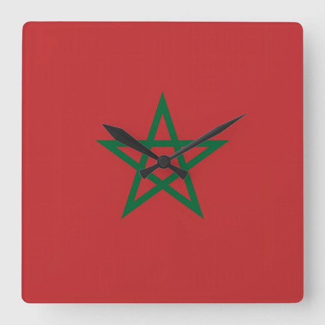 Horloge murale avec drapeau du Maroc (Recto)