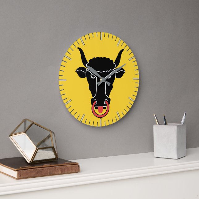Horloge murale avec drapeau d'Uri, Suisse (Bureau)