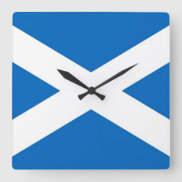 Horloge murale avec drapeau écossais
