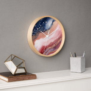 Horloge murale avec effet pierres précieuses